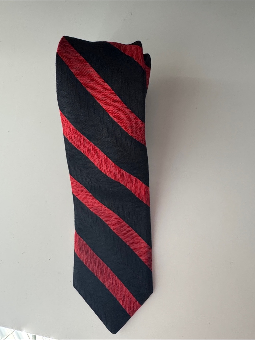 Gucci Black Tie with Bold Red Diagonals vintage Tom ford era….